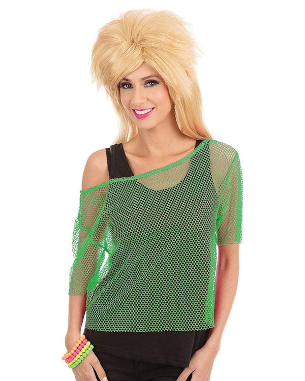 Green Mesh 80s Shirt – Adult Costume