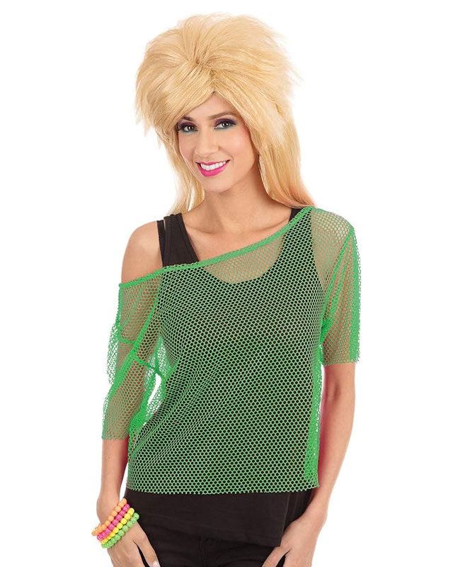 Green Mesh 80s Shirt – Adult Costume