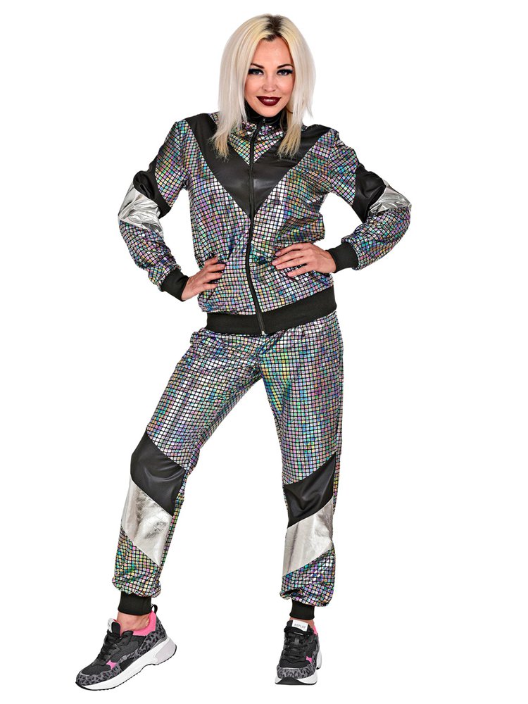 80s Disco Ball Shell Suit – Unisex Retro Tracksuit Costume