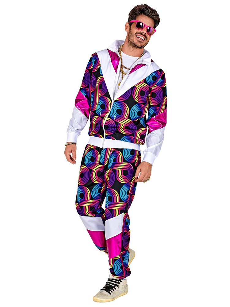 80s Disco Shell Suit Costume – Purple Retro Tracksuit | 80s / 90s Fancy Dress