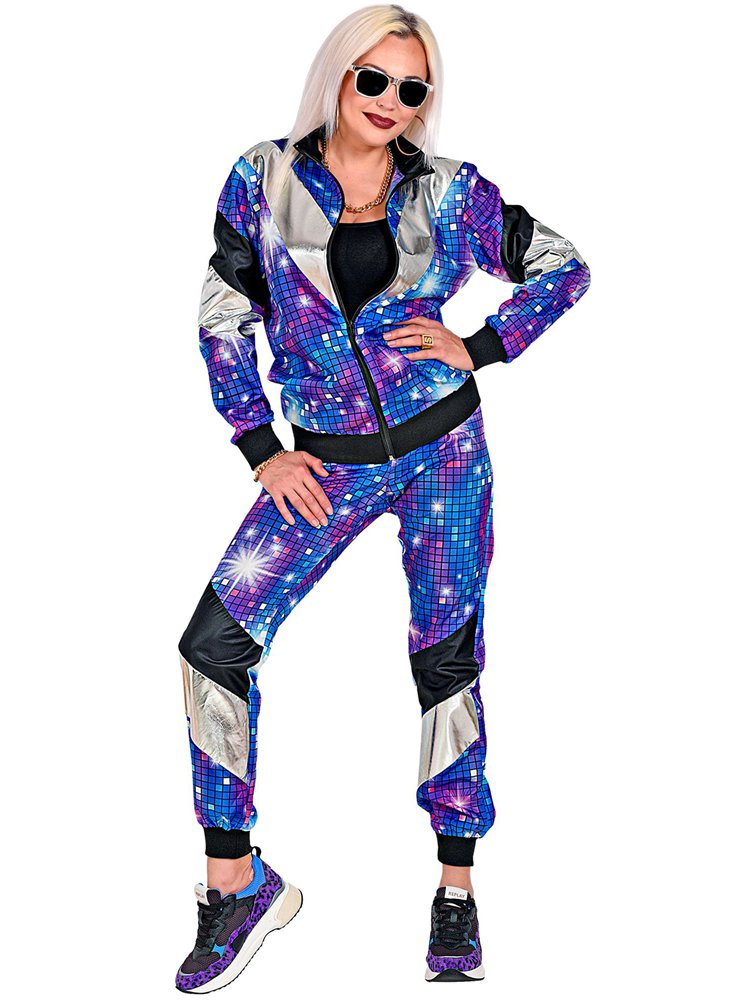 80s Party Shell Suit | Retro Galaxy Print Shell Suit Costume — Adult 80s Fancy Dress