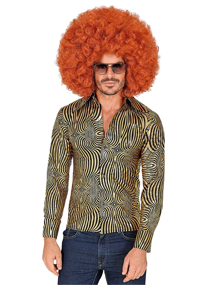 70s Gold Shirt – Mens Disco Shirt | 70s Fancy Dress