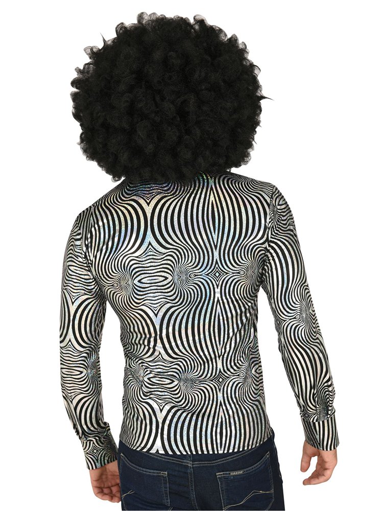 70s Silver Shirt – Mens Disco Shirt | 70s Fancy Dress