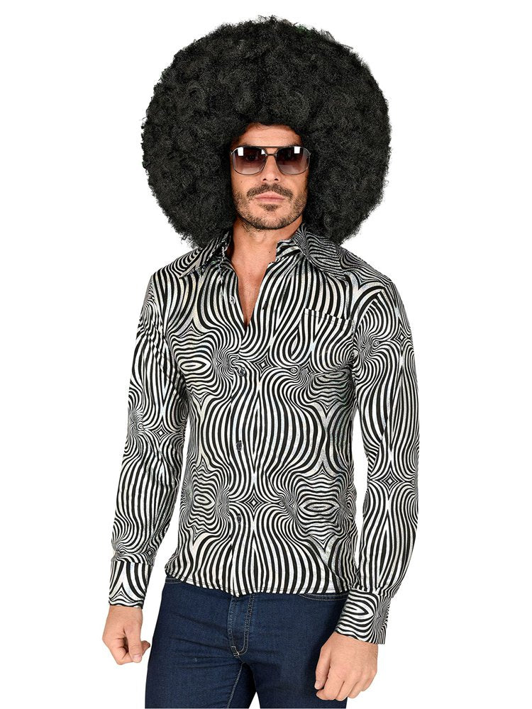 70s Silver Shirt – Mens Disco Shirt | 70s Fancy Dress